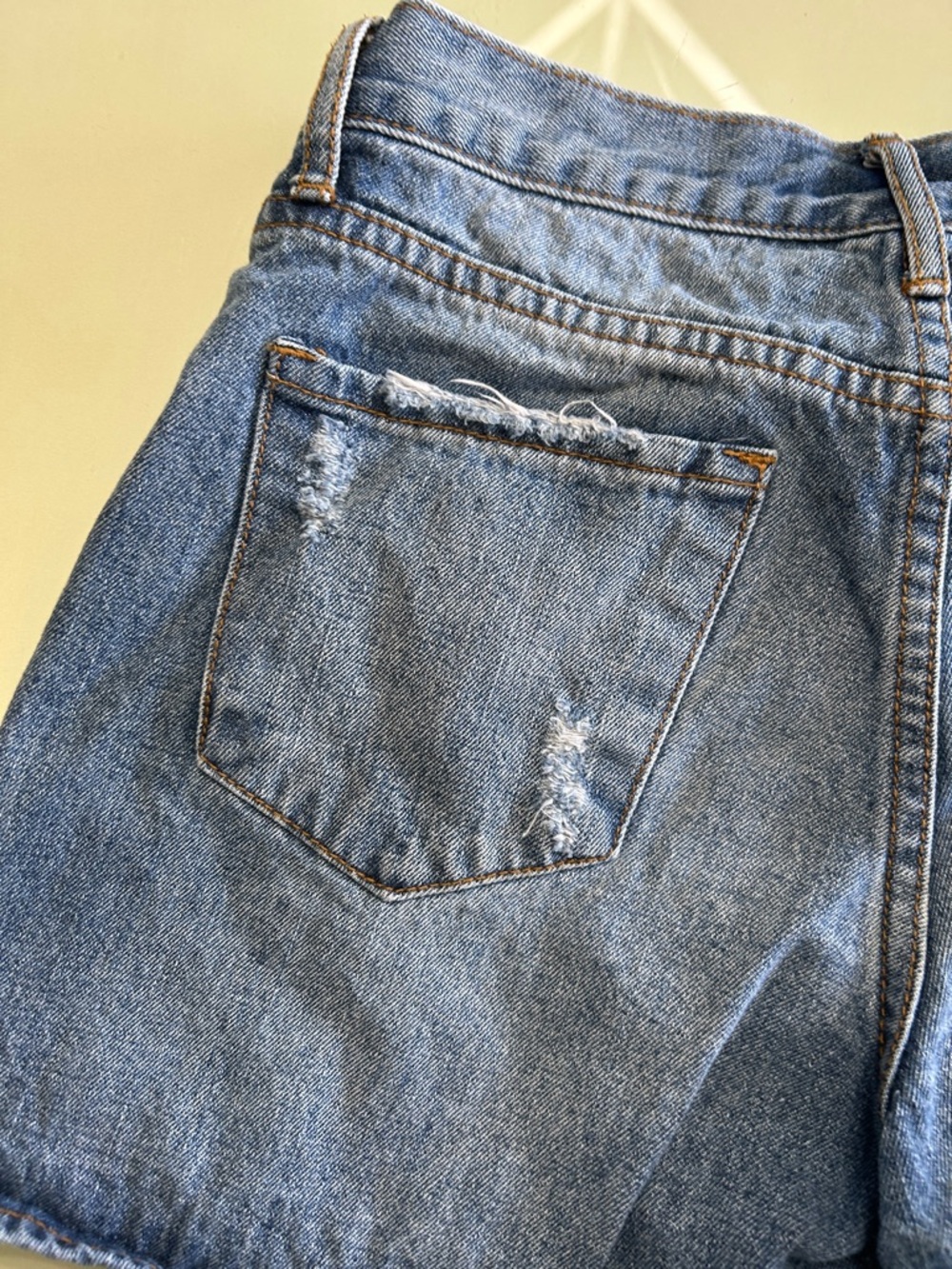 Articles of Society Distressed Light Blue Denim Shorts Size 26 - Picture 7 of 7